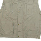 PORT LOUIS Mens Beige Utility Jacket 2XL Polyester Blend Zip Casual Outdoor