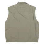 PORT LOUIS Mens Beige Utility Jacket 2XL Polyester Blend Zip Casual Outdoor