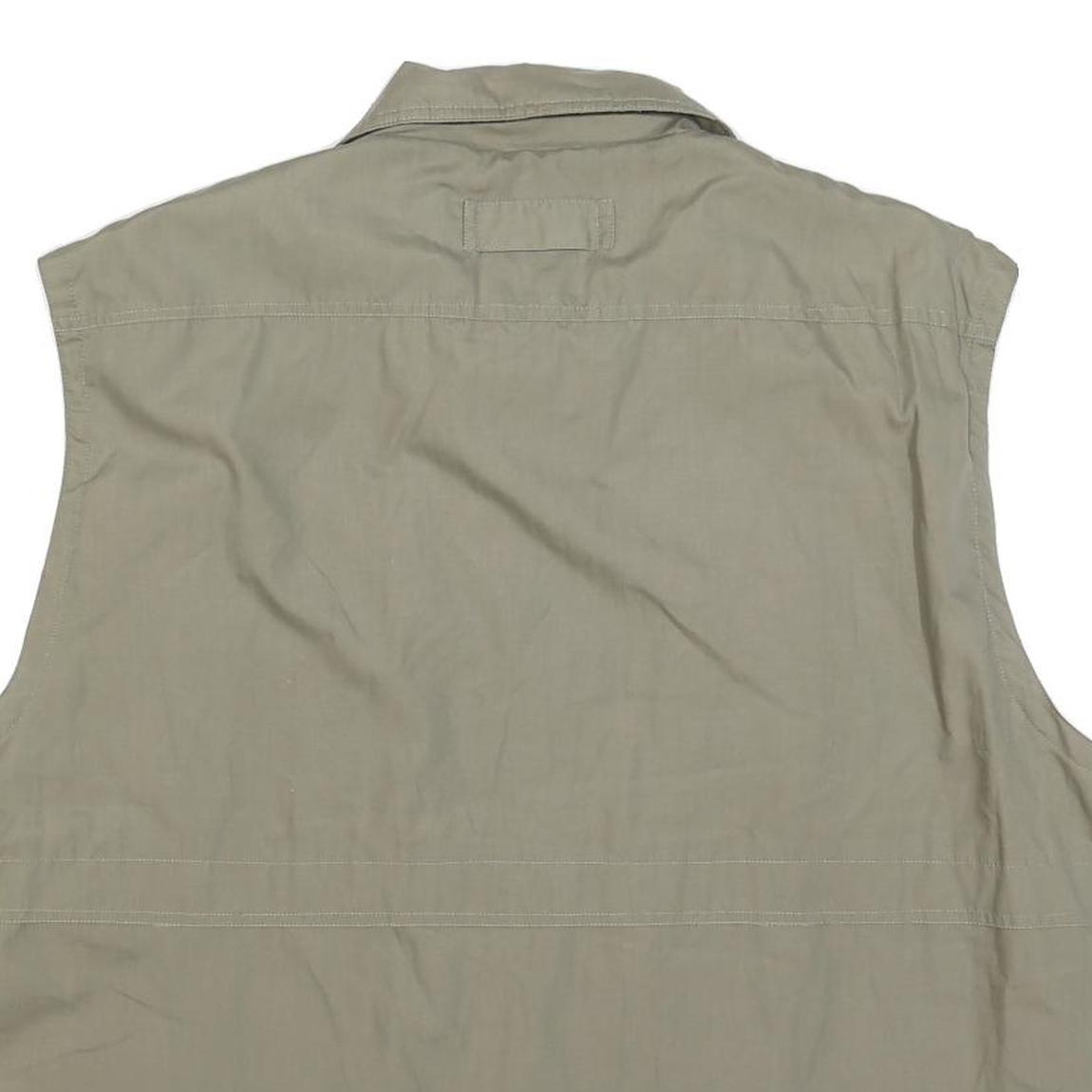 PORT LOUIS Mens Beige Utility Jacket 2XL Polyester Blend Zip Casual Outdoor