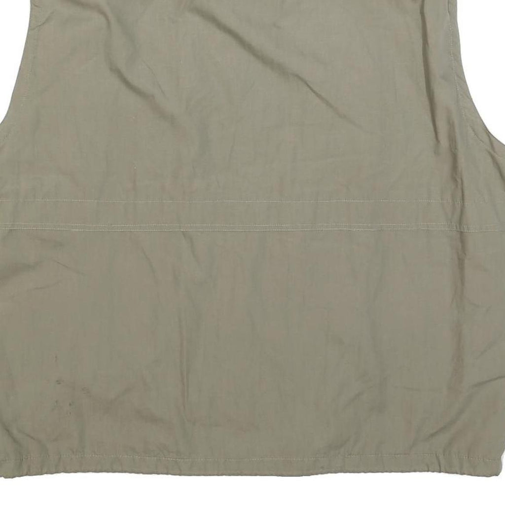 PORT LOUIS Mens Beige Utility Jacket 2XL Polyester Blend Zip Casual Outdoor