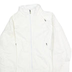NIKE Mens White Jacket S Polyester Plain Zip Sportswear Lightweight Trail