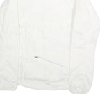 NIKE Mens White Jacket S Polyester Plain Zip Sportswear Lightweight Trail