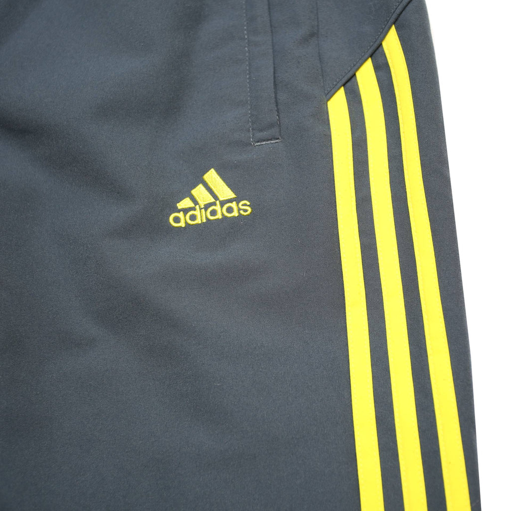 ADIDAS Mens Joggers Blue & Yellow Regular Tapered M W30 L30 Sportswear Pants