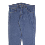DICKIES Mens Regular Fit Blue Denim Jeans W42 L30 Zip Closure Casual Workwear