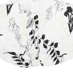 GUESS Womens White Black Floral Printed Cropped Sleeveless Scoop Neck Top S