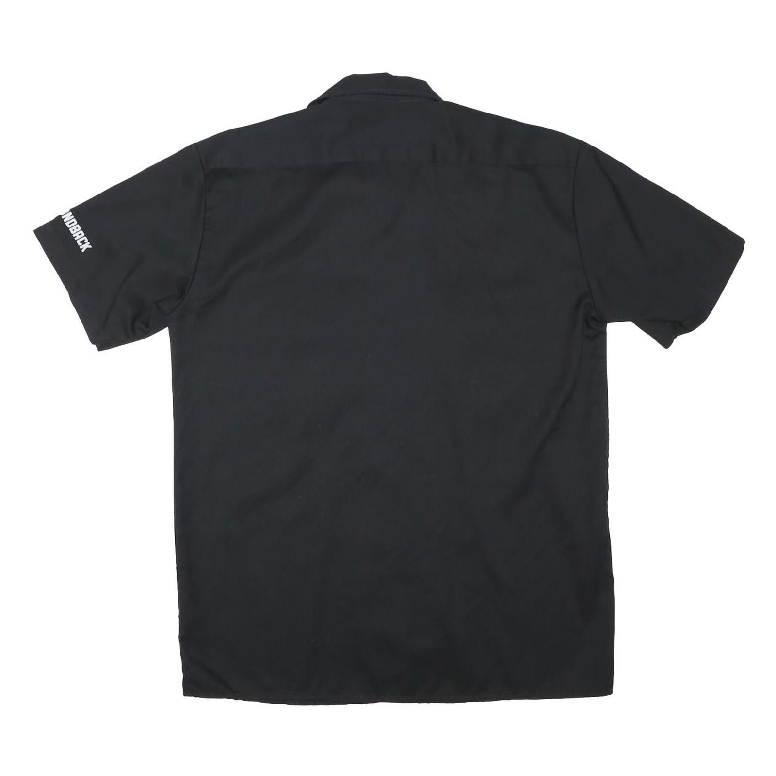 DICKIES Mens Black Work Shirt Cotton Blend M Two Pockets Short Sleeve