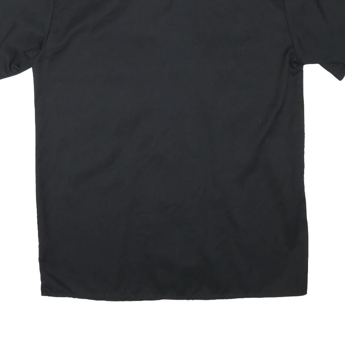 DICKIES Mens Black Work Shirt Cotton Blend M Two Pockets Short Sleeve