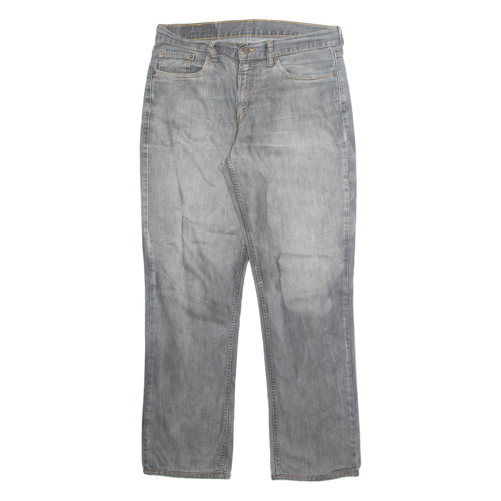 LEVI'S Mens Jeans Grey Regular Straight W32 L29