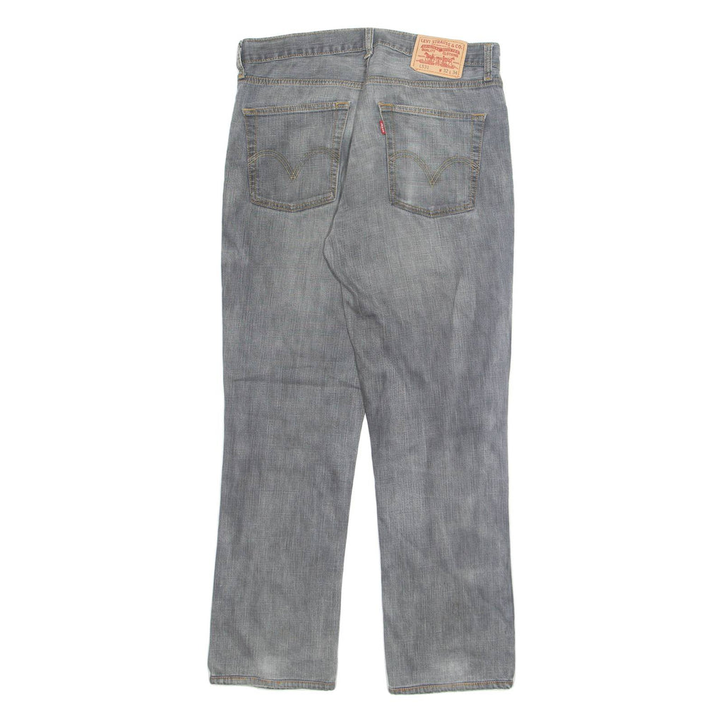 LEVI'S Mens Jeans Grey Regular Straight W32 L29