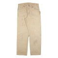 DICKIES Mens Relaxed Beige Cotton Blend Jeans W34 L34 Workwear Zip Closure
