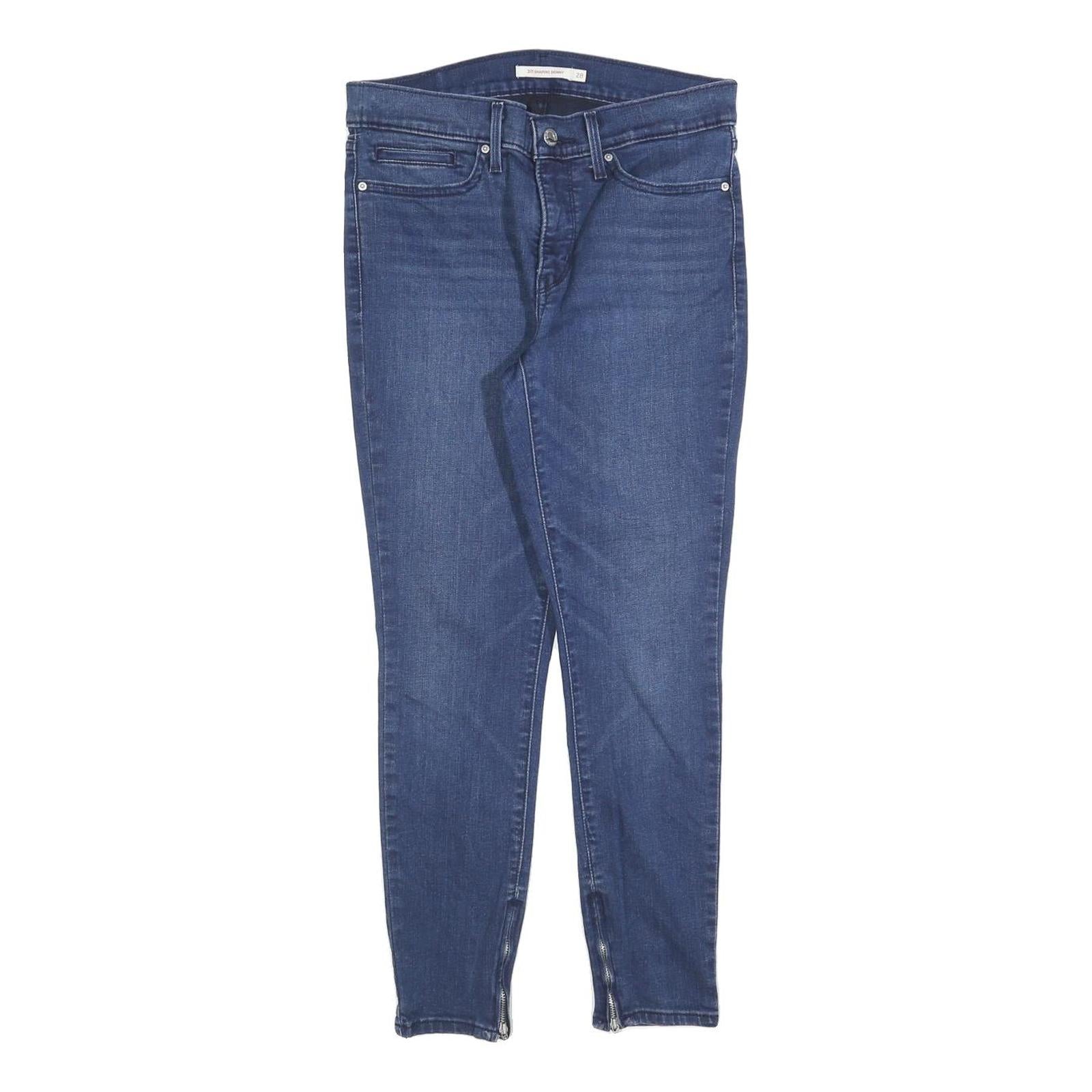 LEVI'S 311 Womens Jeans Blue Slim Skinny Denim Medium W28 L26 Zipped Ankles