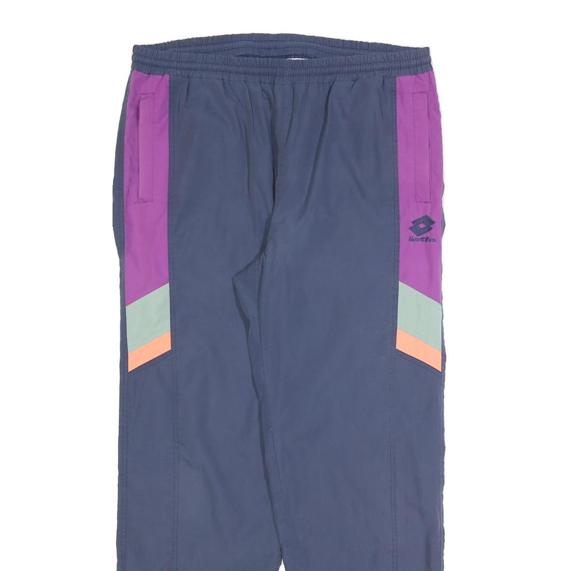 LOTTO Womens Joggers Blue & Purple XL W36 L32 Regular Fit Straight Leg