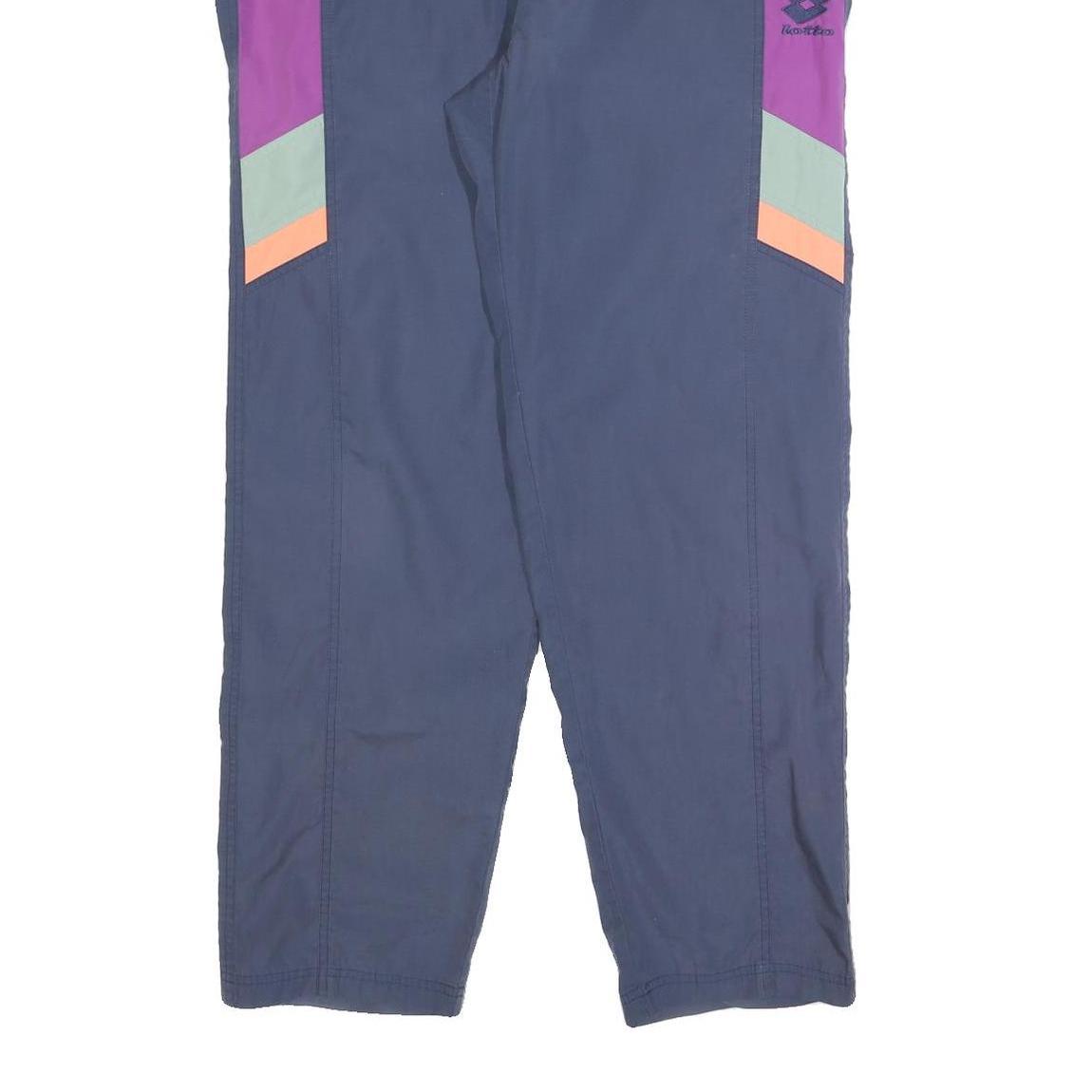 LOTTO Womens Joggers Blue & Purple XL W36 L32 Regular Fit Straight Leg