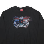 NFL Mens Black Super Bowl XLII Crew Neck XL Sweatshirt NFL Football Graphic