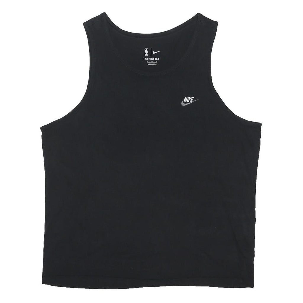 NIKE Mens Black Vest XL Sleeveless Cotton Blend Sportswear