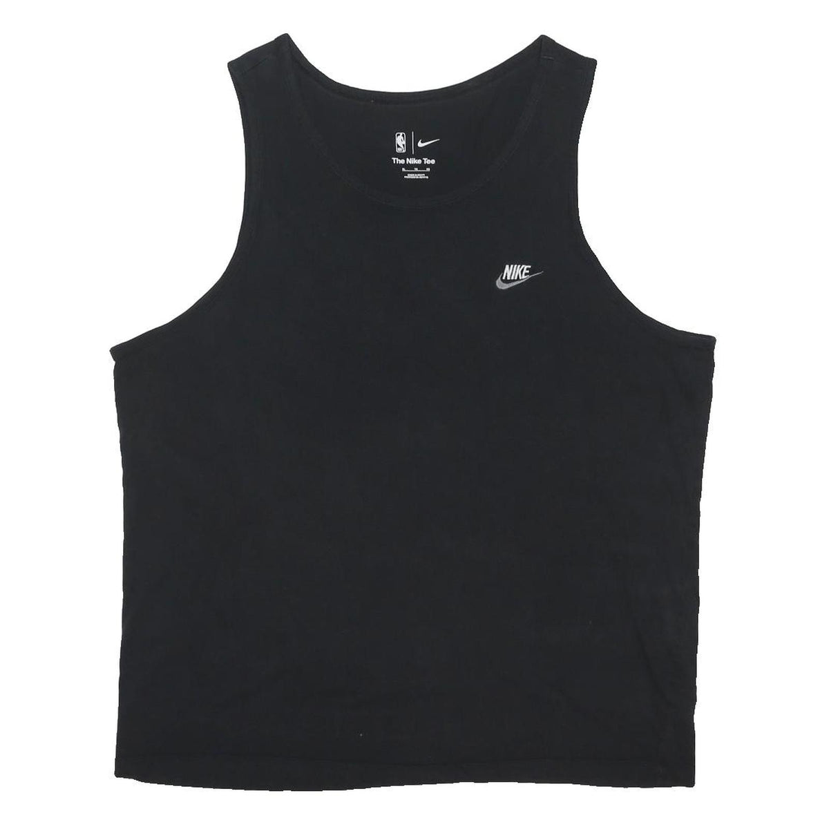 NIKE Mens Black Vest XL Sleeveless Cotton Blend Sportswear