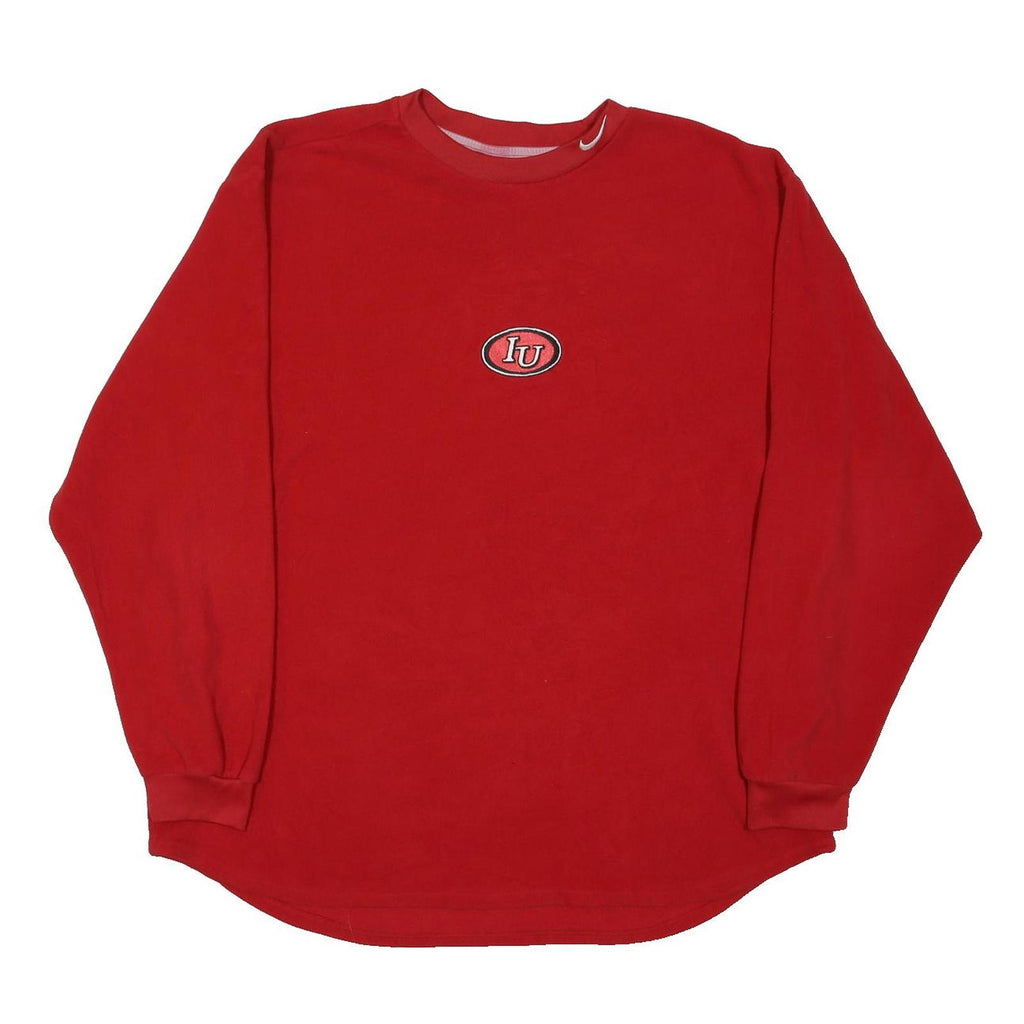 NIKE Mens Red IU Crew Neck Sweatshirt XL Polyester Blend Casual Sportswear