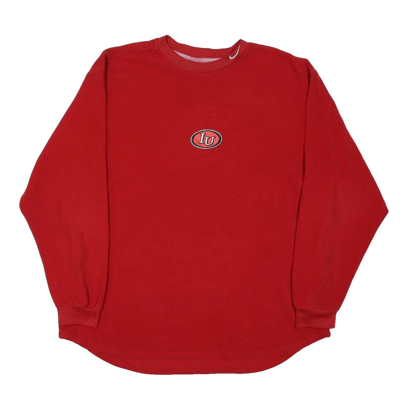 NIKE Mens Red IU Crew Neck Sweatshirt XL Polyester Blend Casual Sportswear