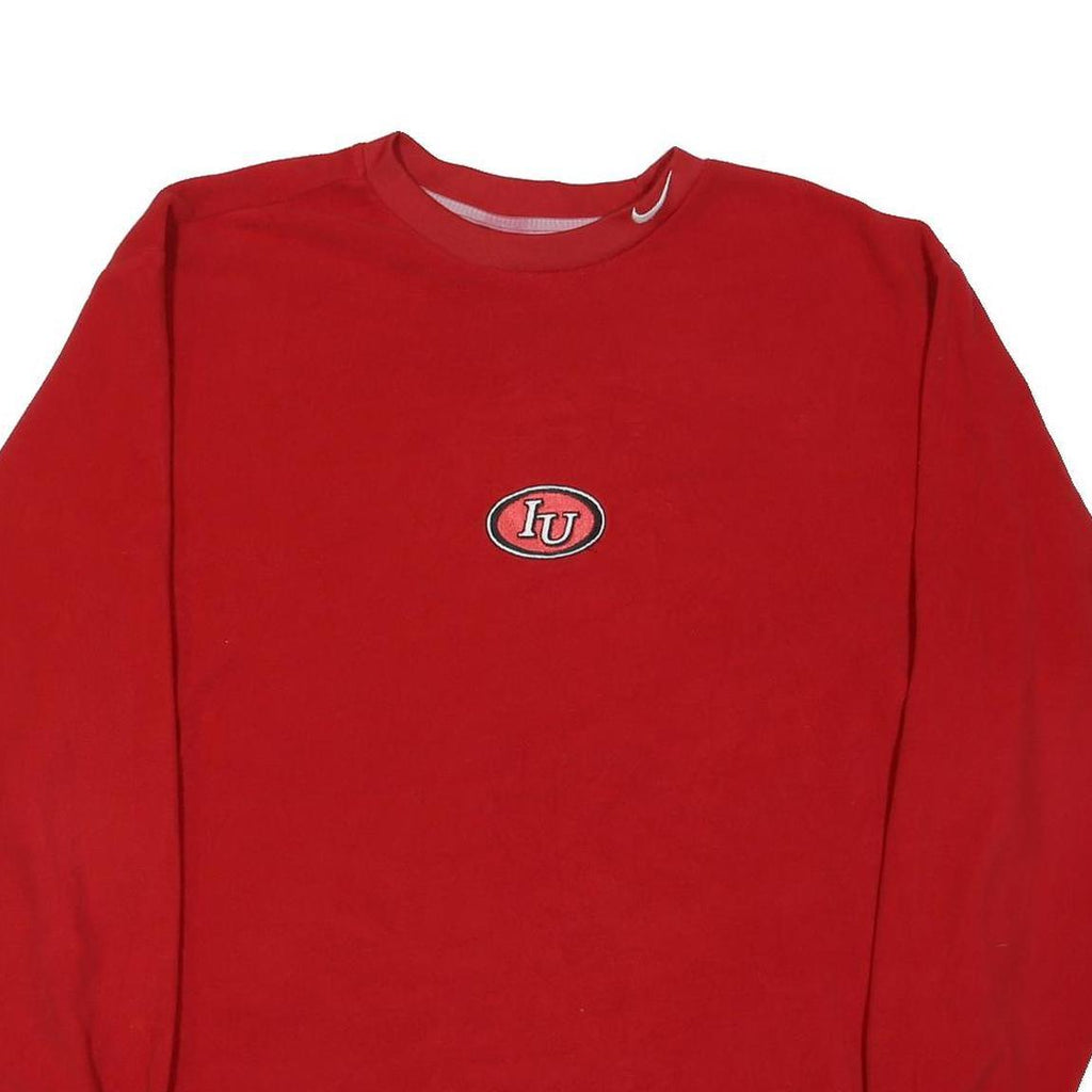 NIKE Mens Red IU Crew Neck Sweatshirt XL Polyester Blend Casual Sportswear