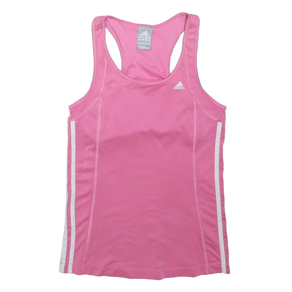 ADIDAS Womens Pink Top Sleeveless Round Neck UK 10 Sportswear Fitness Gym