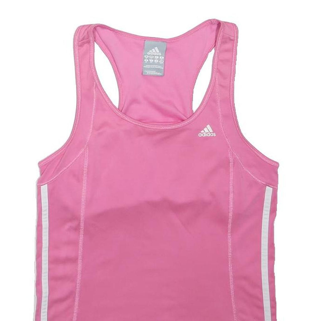 ADIDAS Womens Pink Top Sleeveless Round Neck UK 10 Sportswear Fitness Gym