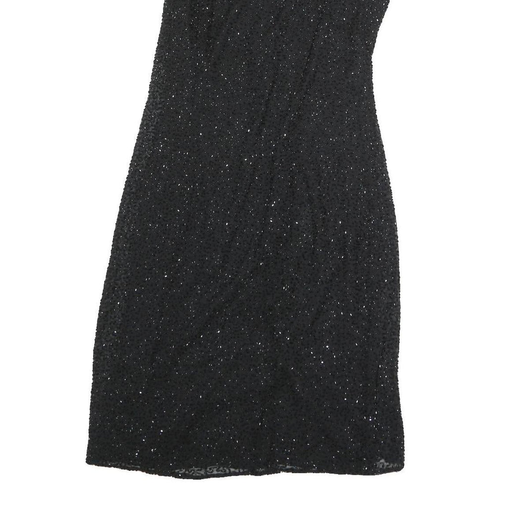 EMPORIO ARMANI Womens Black Bodycon Polyester Midi Dress Sleeveless Zip