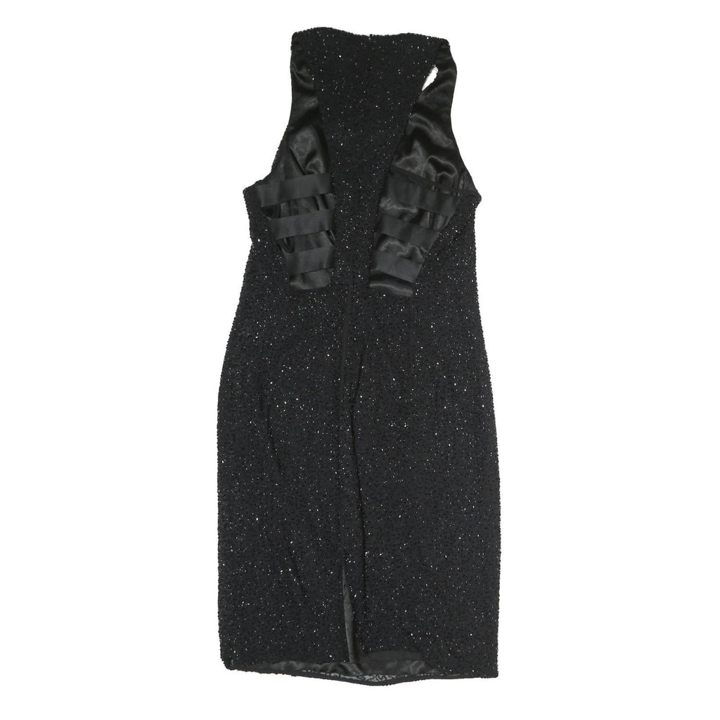 EMPORIO ARMANI Womens Black Bodycon Polyester Midi Dress Sleeveless Zip