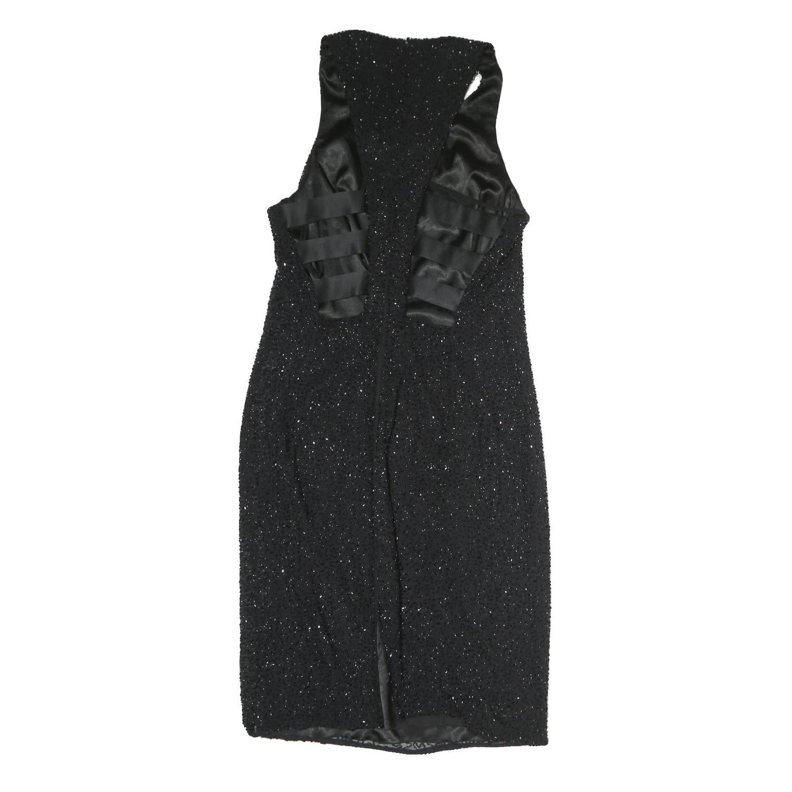 EMPORIO ARMANI Womens Black Bodycon Polyester Midi Dress Sleeveless Zip