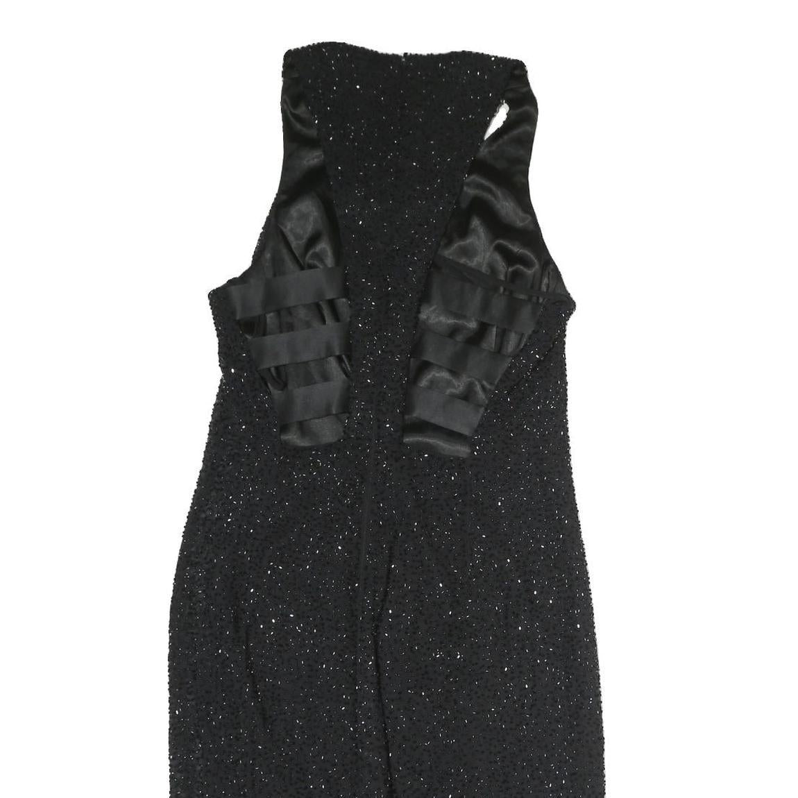 EMPORIO ARMANI Womens Black Bodycon Polyester Midi Dress Sleeveless Zip