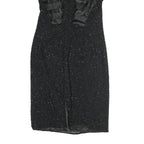 EMPORIO ARMANI Womens Black Bodycon Polyester Midi Dress Sleeveless Zip