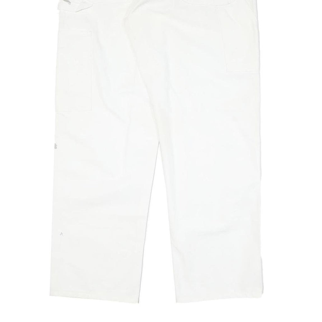 DICKIES Mens Cotton Blend White Regular Straight Trousers W33 L30 Workwear