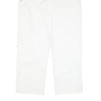 DICKIES Mens Cotton Blend White Regular Straight Trousers W33 L30 Workwear