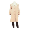 CLAUDE HAVREY Womens Beige Cotton Blend Button Jacket M Plain Classic Fit