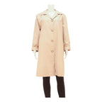 CLAUDE HAVREY Womens Beige Cotton Blend Button Jacket M Plain Classic Fit