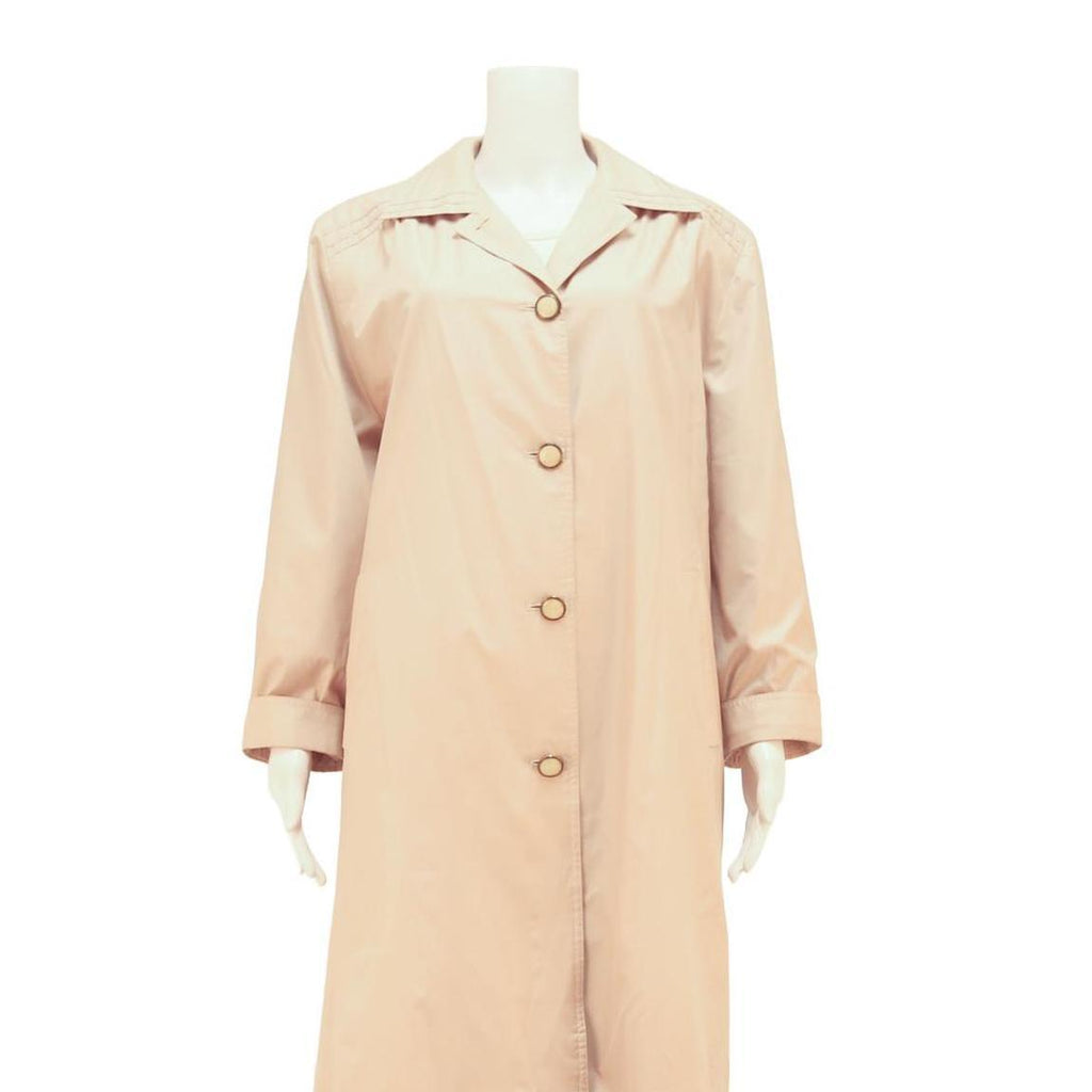 CLAUDE HAVREY Womens Beige Cotton Blend Button Jacket M Plain Classic Fit