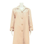 CLAUDE HAVREY Womens Beige Cotton Blend Button Jacket M Plain Classic Fit