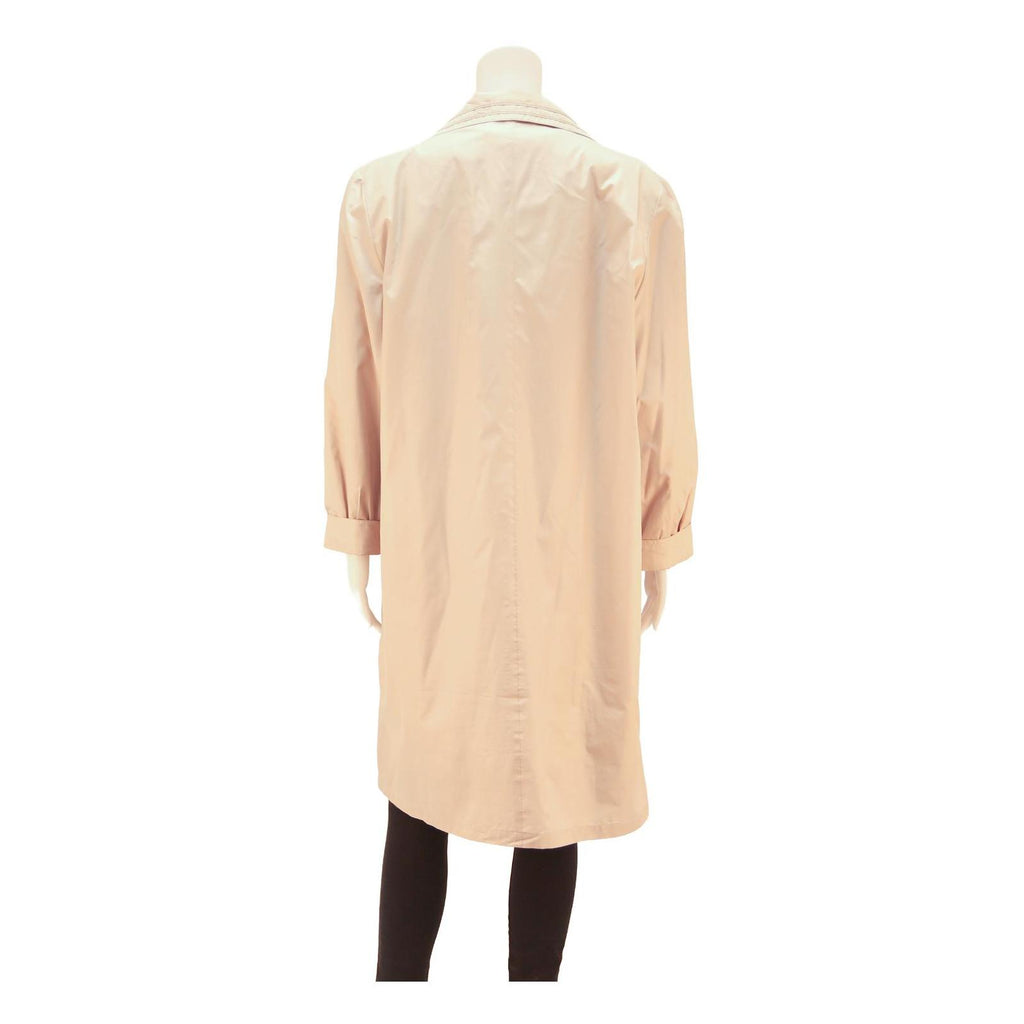 CLAUDE HAVREY Womens Beige Cotton Blend Button Jacket M Plain Classic Fit