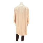 CLAUDE HAVREY Womens Beige Cotton Blend Button Jacket M Plain Classic Fit