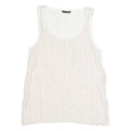 MASSIMO DUTTI Womens Printed Vest Beige Sleeveless Spotted XS