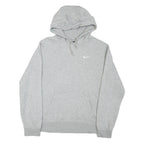 NIKE Mens Grey Pullover Hoodie S Cotton Blend Sweatshirt Casual Comfort