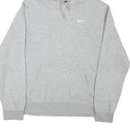 NIKE Mens Grey Pullover Hoodie S Cotton Blend Sweatshirt Casual Comfort