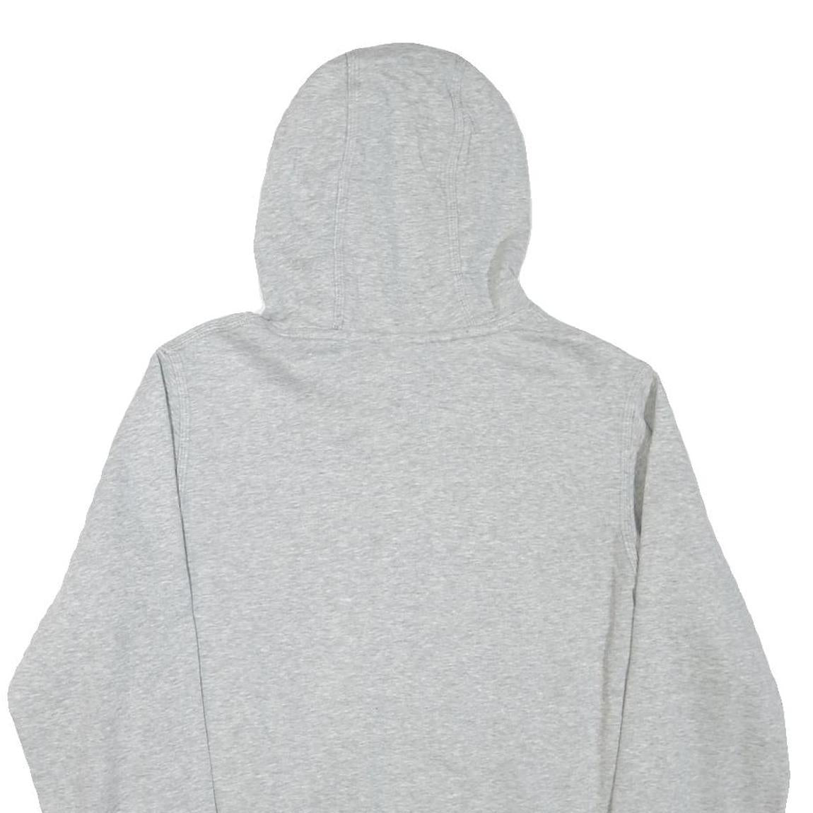NIKE Mens Grey Pullover Hoodie S Cotton Blend Sweatshirt Casual Comfort