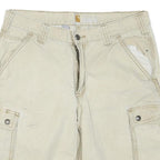 CARHARTT Mens Shorts Beige Relaxed Fit Cargo M W32 Durable Cotton Blend