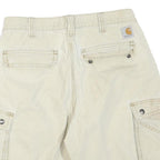 CARHARTT Mens Shorts Beige Relaxed Fit Cargo M W32 Durable Cotton Blend