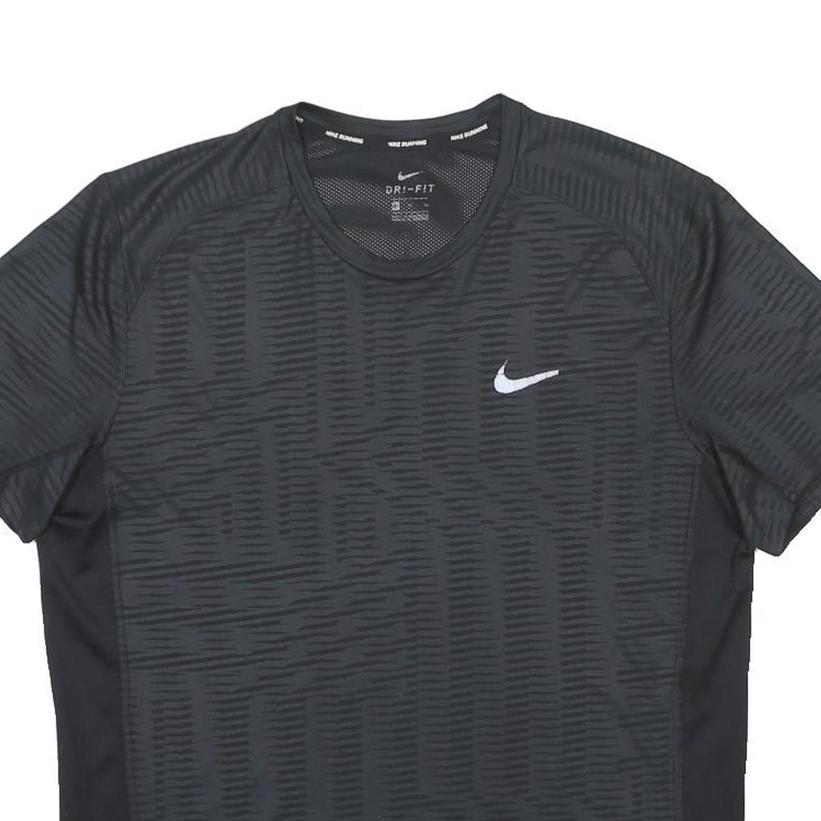 NIKE Mens Black Graphic T-Shirt L Short Sleeve Crew Neck Sports Gym Casual