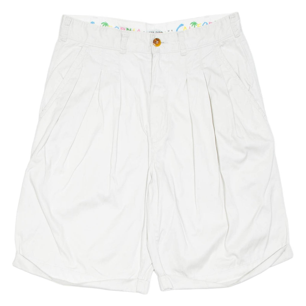 CALIFORNIA SUMMERTIME Womens Chino Shorts Beige Relaxed M W30