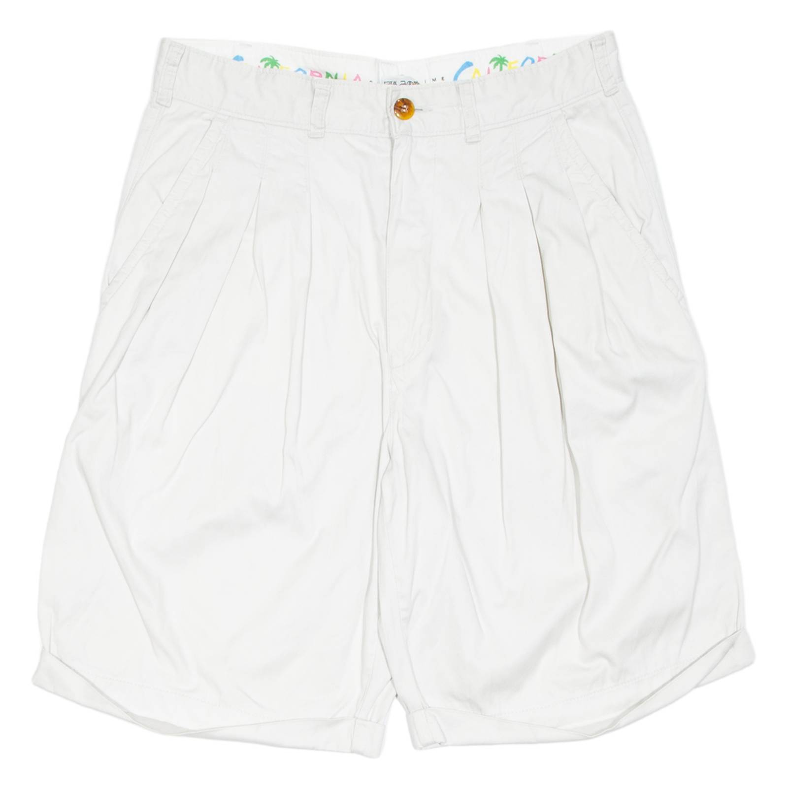 CALIFORNIA SUMMERTIME Womens Chino Shorts Beige Relaxed M W30