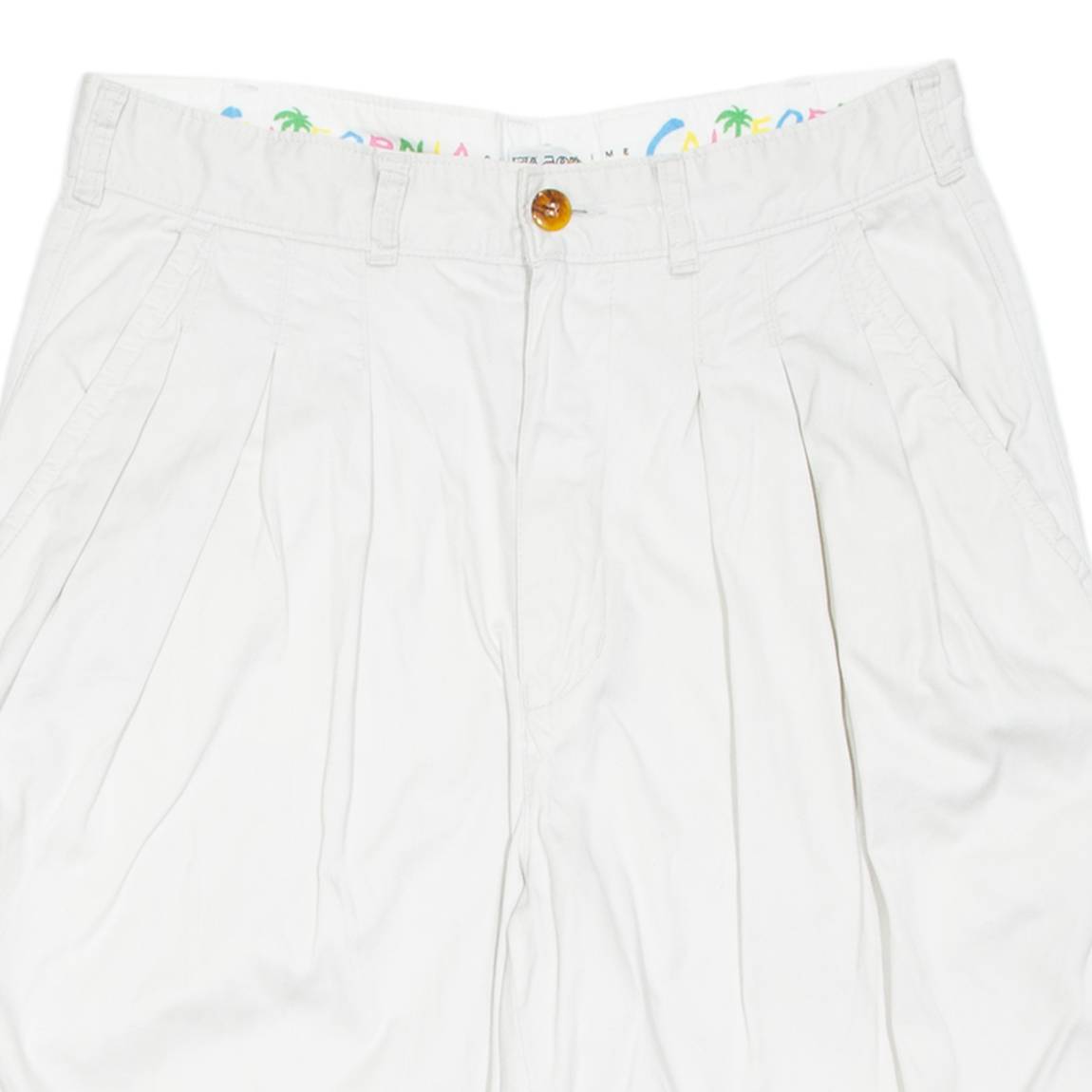 CALIFORNIA SUMMERTIME Womens Chino Shorts Beige Relaxed M W30