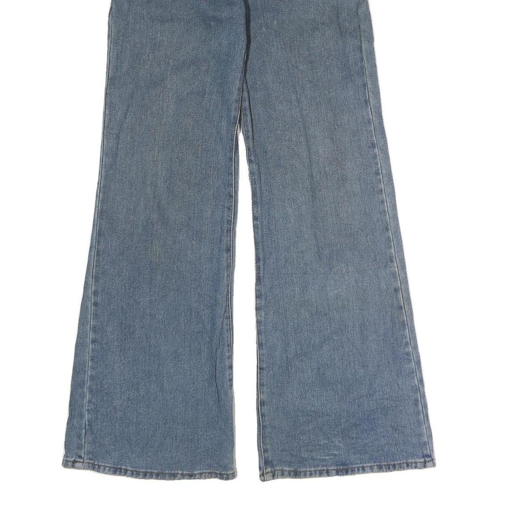 CHUANG GAO Womens Regular Blue Denim Jeans Wide-Leg Cotton Zip W22 L32