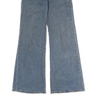 CHUANG GAO Womens Regular Blue Denim Jeans Wide-Leg Cotton Zip W22 L32